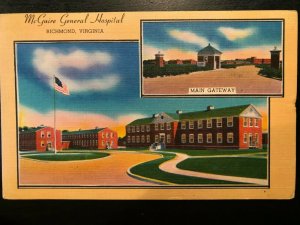 Vintage Postcard 1952 McGuire General Hospital Richmond Virginia