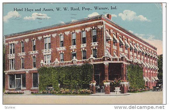 Hotel Hays and Annex, W.W. Reed, Prop., Warsaw, Indiana, 00-10s