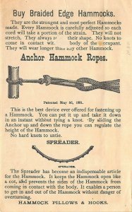 New York NY Braided Edge Mexican Hammock Multi-Color Trade Card