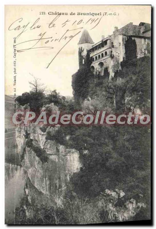 Postcard Old Tarn et Garonne Chateau Bruniquel (T and G)