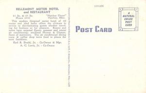 Natchez Mississippi air view Bellemont Motor Hotel-Restaurant antique pc Z20879