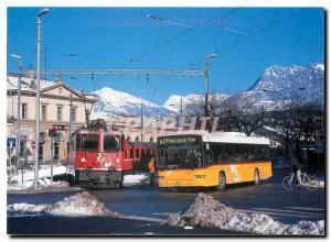 Modern Postcard Chur Chur-Arosa GR Regionalzug Rhaetischen er mit Bahn Ge 4/4...