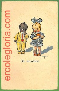 ah2093 - VINTAGE POSTCARD Postal Antigua - Inter racial ROMANCE