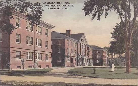 New Hampshire Hanover Fayerweather Row Dartmouth College Albertype