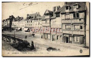 Old Postcard Lisieux Street Old Houses at Char