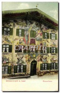 Old Postcard Mittenwald Isar has Neunerhaus