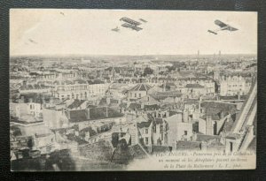 Vintage Early Aviation Angers France View of Cathedral Real Picture Postcard