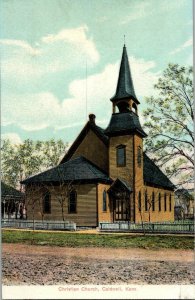 Christian Church Caldwell Kans. Kansas Vintage Postcard Standard View Card