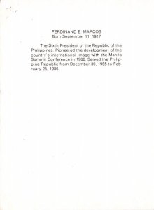 Ferdinand E Marcos Sixith Presiden of the Republic of the Philippines Non Pos...