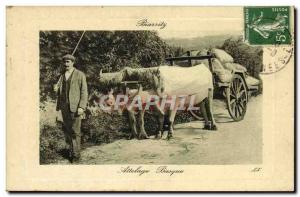 Old Postcard Folklore Basque Biarritz hitch