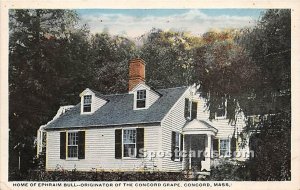 Home of Ephraim Bull Originator of the Concord Grape - Massachusetts MA  