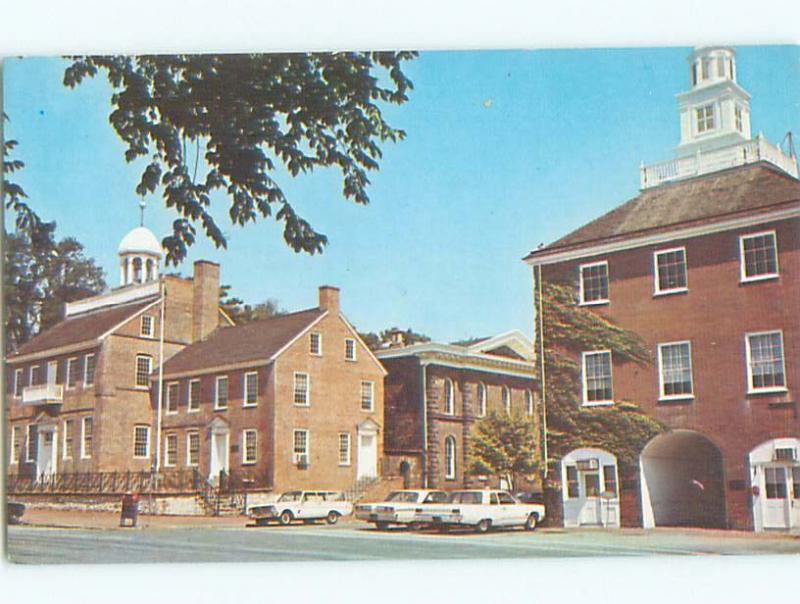 Unused Pre-1980 OLD CARS & COURT HOUSE New Castle Delaware DE n4097