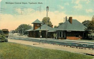 Michigan Central Ypsilanti Michigan 1915 Railroad Postcard Hutchinson 9800