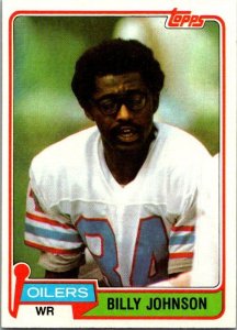 1981 Topps Football Card Billy Johnson Houston Oilers sk10340