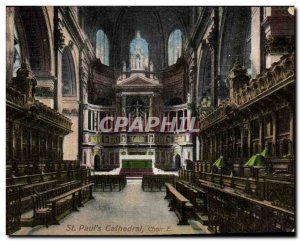 Postcard Old St Paul's Cathedral Choir E London