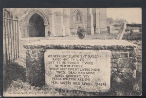 Dorset Postcard - Christchurch Priory, The Puzzle Epitaph   RS19488
