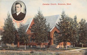 J17/ Bozeman Montana Postcard c1910 Christian Church Milton Lee Pastor 30