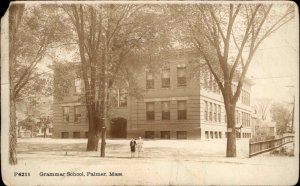 Palmer MA Grammar School c1910 Real Photo Postcard