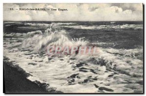 Old Postcard Malo les Bains a Wave