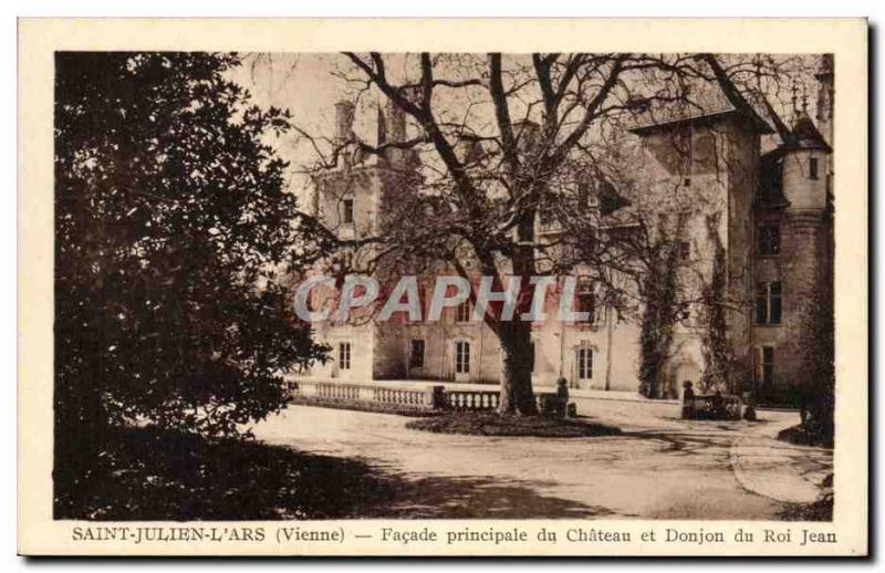 Postcard AncienneSaint Julien L & # 39Ars Main facade of the Chateau and Dung...