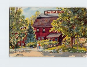 Postcard The Red Barn Westport Connecticut USA