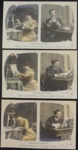 French Fantasy Set of 3 MARIAGES MODERNES c1904 - Serie No.1044  110515