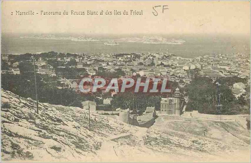 Old Postcard Panorama of Marseille Roucas Blanc and Islands of Friuli