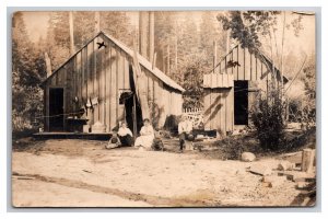 RPPC Camp Houses at Tenino Washington WA 1911 Postcard Y15