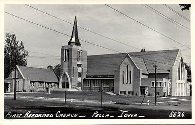 Pella, Iowa, First Reformed Church (1950s) RPPC