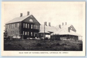 South Africa Postcard Back View of Victoria Hospital Lovedale c1930's