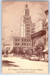 1910 Boston Massachusetts MA Postcard New England Mutual Life Insurance Company