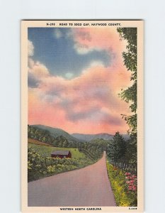 Postcard Road To Soco Gap, Western North Carolina