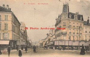 France, Versailles, Rue Duplessis, Street Scene, Business Section