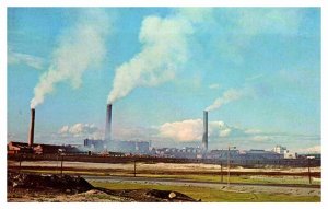 Postcard FACTORY SCENE Copper Cliff Ontario ON AT4087