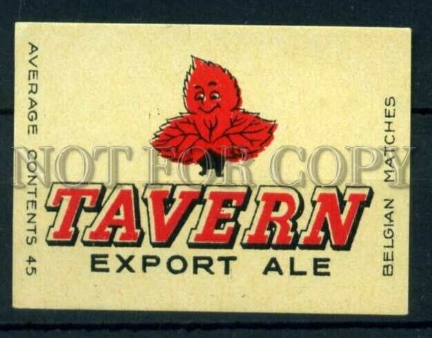 500589 BELGIUM TAVERN export ale Vintage match label