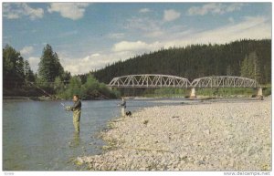 Fishing The Kitimat River, Kitimat, B.C.,  Canada, 40-60s