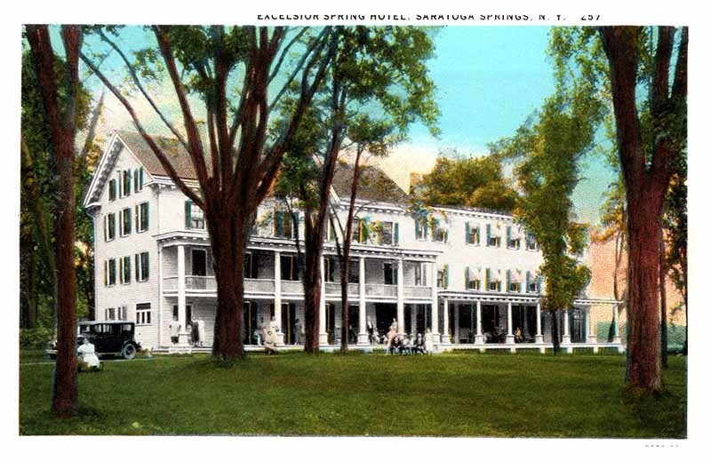 Postcard HOTEL SCENE Saratoga Springs New York NY AQ6504