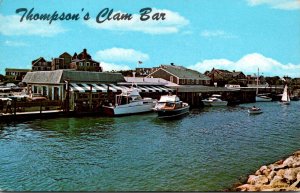 Massachusetts Cape Cod Wychmere Harbor Thompson Brothers Clam Bar 1973