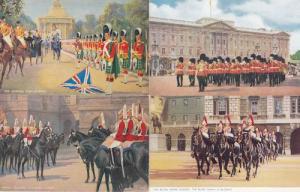 The Gordon Highlanders Coldstream Guards 8x Old Windsor Castle Postcard s
