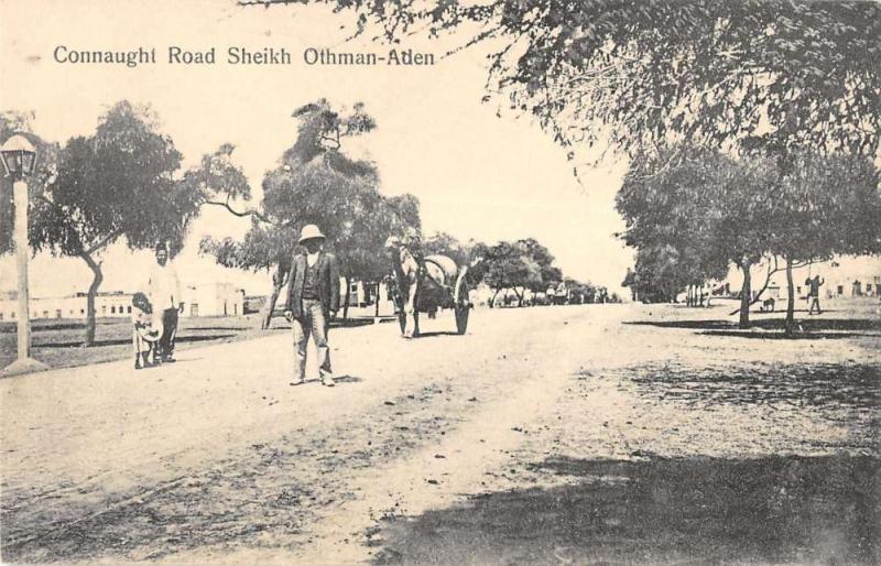 Sheikh Othman Yemen Aden Connaught Road Antique Postcard J48930