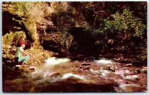 Postcard - Niagara Springs, Niagara Cave - Harmony, Minnesota