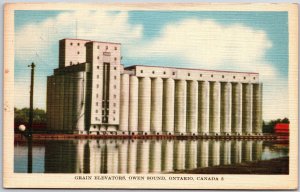 Ontario Canada CAN, 1955 Grain Elevators, Building, Owen Sound, Vintage Postcard