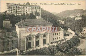 Old Postcard Chatel Guyon Thermal Establishment and Hotel Continental