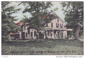 Governor Seymour's Home, Showing the Governor and Wife, Utica, New York, PU-1909