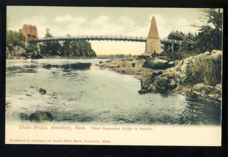 Amesbury, Massachusetts/MA/Mass Postcard, Chain Bridge