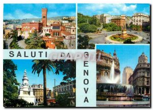 Modern Postcard Genova Castello D'Albertis Piazza Corvetto Monumento a C Colo...