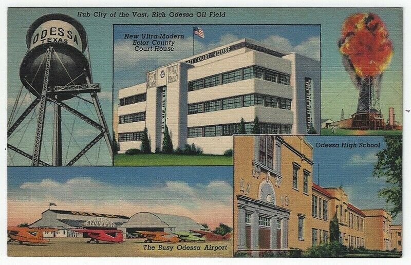 Odessa, Texas, Vintage Postcard Showing Local Views