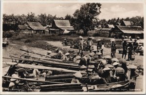 Indonesia Vissershaven Soerabaja Surabaya H. Van Ingen Vintage RPPC  C062