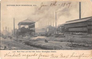 Birmingham Alabama Steel Plant and Rail Mill Vintage Postcard JH230957