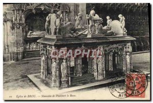 Old Postcard Bourg Brou Church Mausoleum of Philibert le Beau